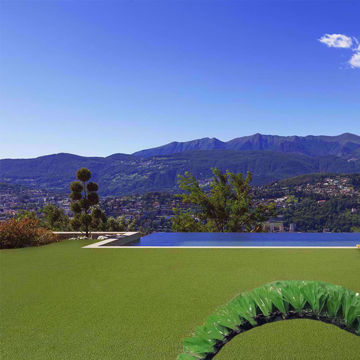 Prato sintetico Green per giardini, terrazzi, bordi piscina e hall di alberghi, altezza rotolo 4 metri