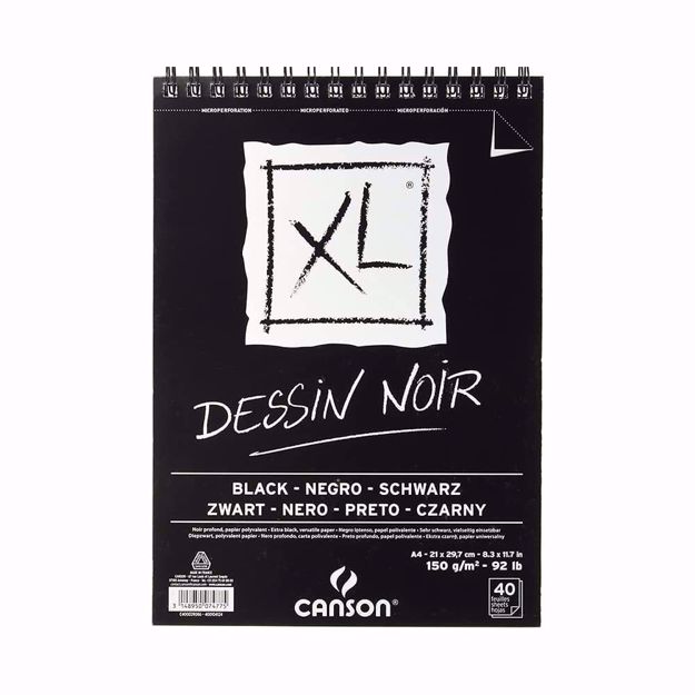 Blocco-carta-canson-xl-dessin-noir-nero-gr-150-a4_Angelella
