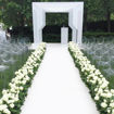 Passatoia matrimonio bianca con pellicola protettiva alta 2 metri
